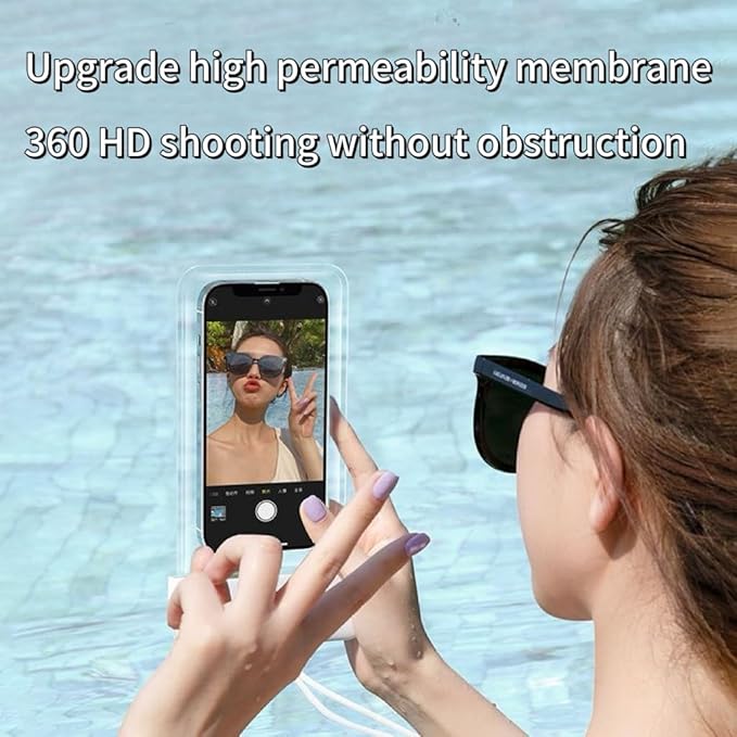 1PCS Waterproof Phone Case - Universal Fit for iPhone 14/13/12 & Android Phones - Submersible Up to 100ft for Kayaking, Fishing, Rain,etc.(Black/White/Pink) (White)