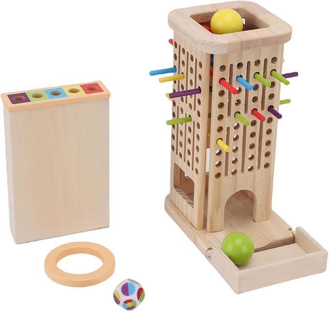 Game Wooden Board Games, Math Counting, Fine Motor Skills Toy,Family Travel Game, Educational Gift for Boys and Girls