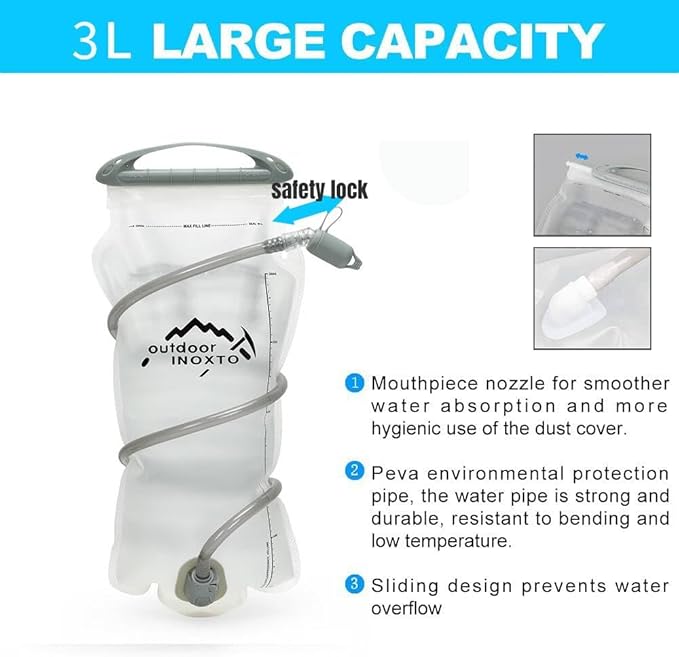 INOXTO lightweight Hiking Backpack 35L/40L Hiking Daypack with Waterproof Rain Cover for Travel Camping Outdoor Men and Women