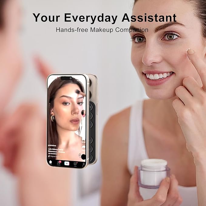 KKP Classic MAX - Silicone Suction Phone Case Adhesive Mount - Hands-Free, Strong Grip Holder for Selfies and Videos - iPhone and Android Compatible - 2.6″ x 3.9″