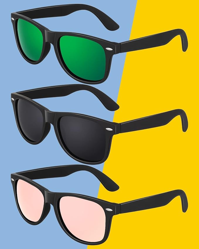 CGID Sunglasses Men Womens Polarized Lightweight Retro Black Shades UV400 Driving Fishing Golf
