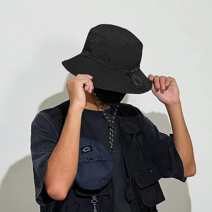 Waterproof Bucket Hat for Women and Men - UV Protection Beach Sun Hat Fishing Safari Boonie Hat Rain Hat Adjustable Packable