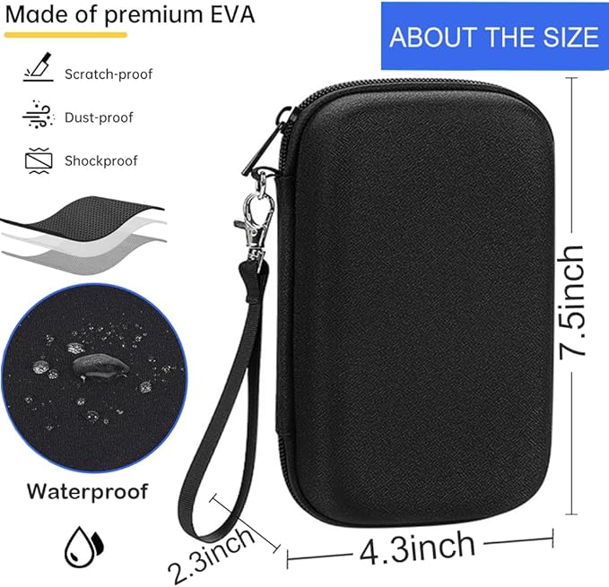 Hard Travel Electronic Organizer Case, Electronics Accessories Organizer Pouch Bag for External Hard Drive, Power Bank, Chargers, Cable, Cord, Mouse, Earphones Small Portable Accessories Bag