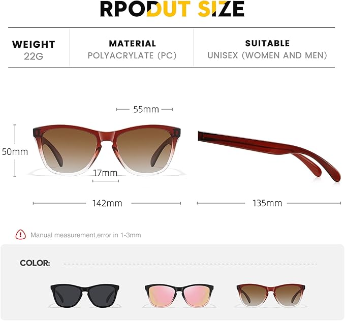 Sunglasses Womens Polarized Sunglasses for Mens Womens Retro Mirror Lens for Driving Fishing UV400 Protection