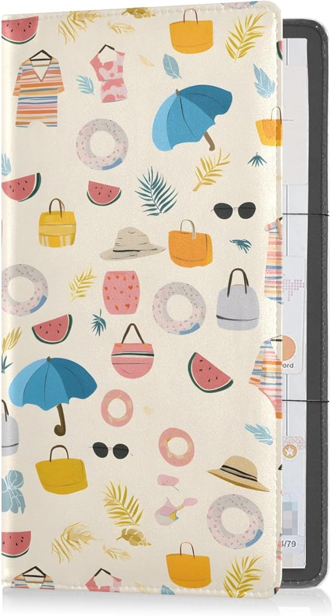 Bolaz Cute Car Registration and Insurance Holder Leather Vehicle Document Glove Box Organizer for License Cards Accessories