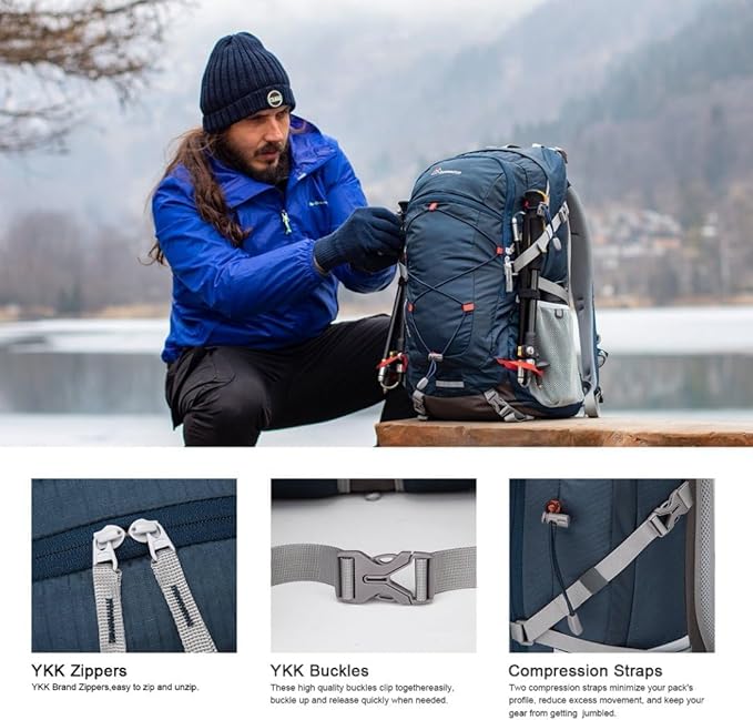 MOUNTAINTOP 25L/40L Hiking Backpack,Lightweight Travel Backpack for Men Women Outdoor Backpacking, Camping