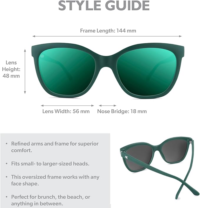 Knockaround Deja Views Polarized Sunglasses for Women - Impact Resistant Lenses & Full UV400 Protection