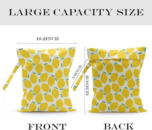 2 Pcs Wet Bag, Wet Dry Bag, Wet Bag for Swimsuit, Travel, Beach, Pool, Diapers, Dirty Yoga Gym Clothes, Toiletries, Makeup Bag, Rainbow Heart Decor for Women s Birthday Tie Dye Pattern.