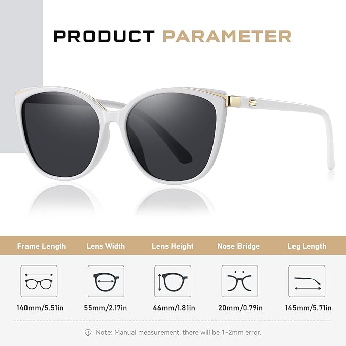 Trendy Cat Eye Sunglasses for Women Fashion Cateye UV400 Protection Glasses CL22017
