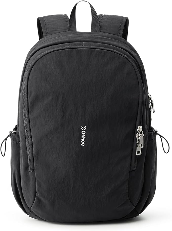 G4Free 15L Hiking Backpack Lightweight Water Resistant Daypack with Adjustable Chest Strap for Women Men, School College Backpack for Students, Travel Cycling Camping Daypack(Black)
