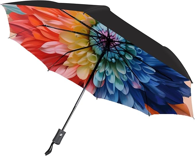 MRTLLOA 42/49 Inch Compact Windproof Travel Umbrella for Rain, Lightweight, Portable, Automatic, Strong, Waterproof Folding Umbrellas for Women, Men and Teenagers