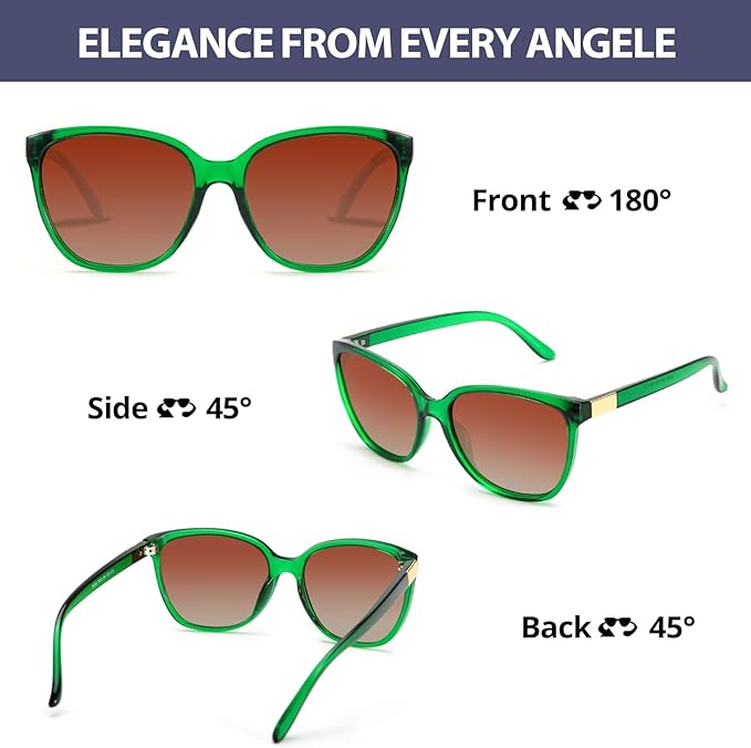 FIMILU Polarized Sunglasses for Women, Trendy Fashion Sun Glasses Square Retro Glasses UV Protection for Daily Outdoor 2pack