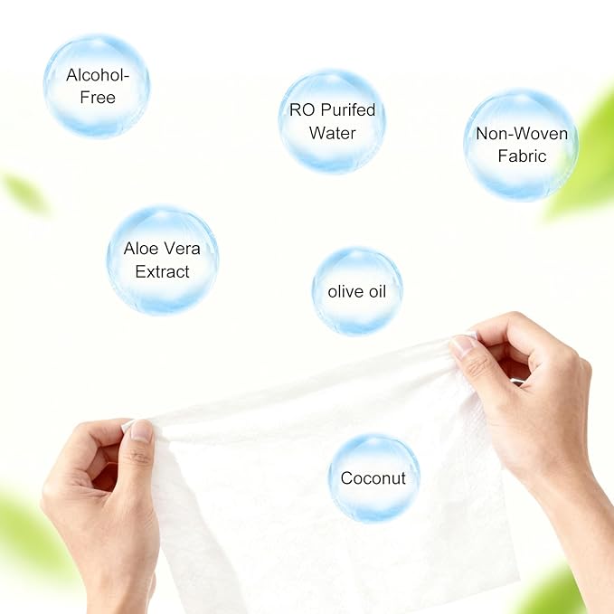 Individual Hand Wipes,Wet Wipes Individually Wrapped Bulk Cleansing Travel Size Wet Wipes for Wedding Travel Restaurant Barbecue(coconut,pack of 50)