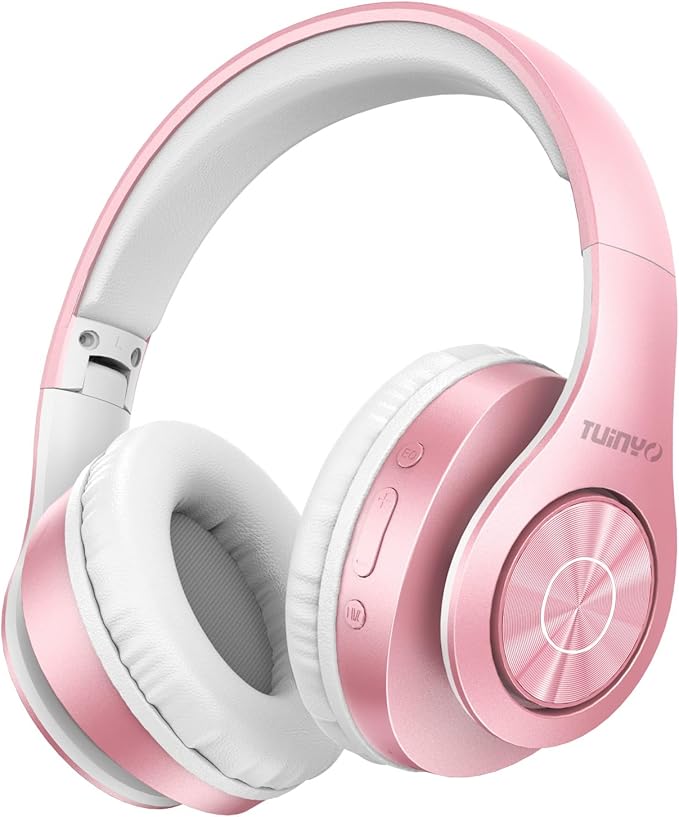 TUINYO Get Immersed in Audio Wireless Headphones - Over Ear, Bluetooth, Foldable & with Mic - Perfect for Travel, Work, TV and Cellphone