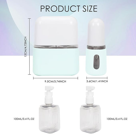 Songaa Travel Bottles For Toiletries - Travel Shampoo And Conditioner Bottles For Toiletries, 2 In 1 Toiletry Bottle Travel Containers, Travel Size Toiletry Bottle Pump Liquid Holder For Travel - Blue