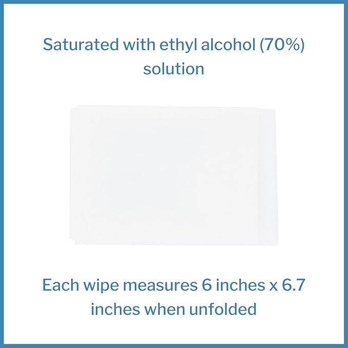 McKesson Hand Sanitizing Wipes [100 Count] Alcohol Wipes with Aloe and Vitamin E, Travel, Individually Wrapped