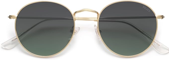 SOJOS Small Round Polarized Sunglasses for Women Men Classic Vintage Retro Shades UV400 SJ1014