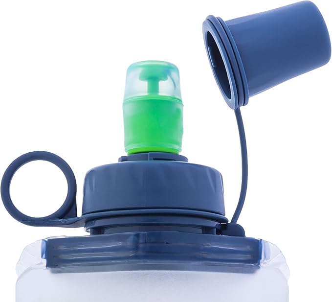 Mazama Aquabend, Collapsible Soft Water Bottle Leakproof Bite Valve Reusable BPA-Free Ultralight Travel Water Bottle Flask for Running, Gym, Camping, Hiking, Travel, Sports. (750ml)