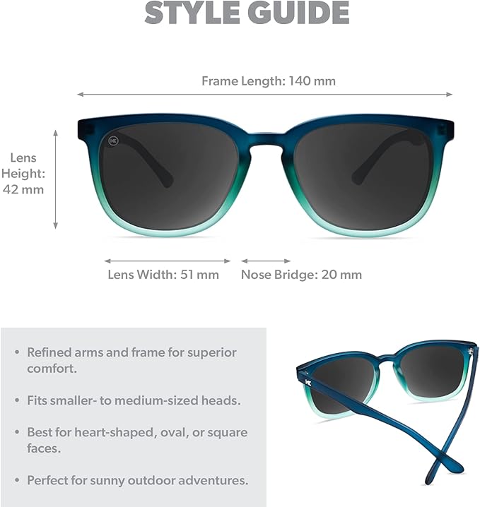 Knockaround Paso Robles Polarized Sunglasses for Women & Men - Impact Resistant Lenses & Full UV400 Protection