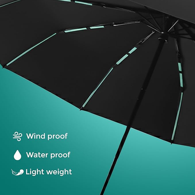 Compact Umbrella for Travel – Windproof & Waterproof Umbrella – Durable Umbrellas for Rain for Men & Women