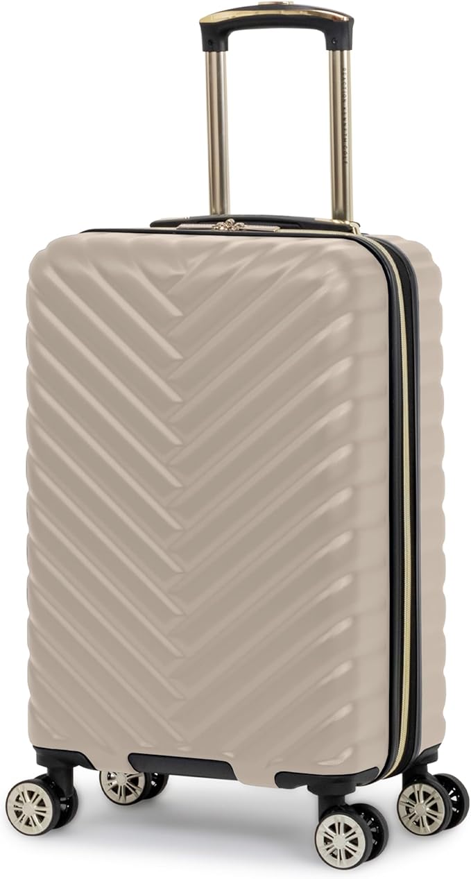 Kenneth Cole REACTION Women's Madison Square Hardside Chevron Expandable Luggage, Taupe, 20-Inch Carry On