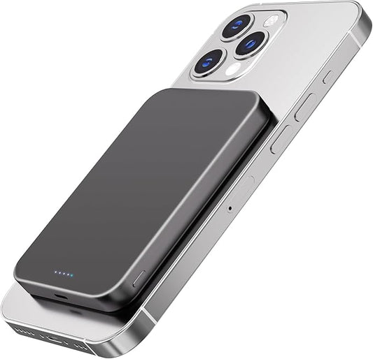 Magnetic Portable Charger – Industry-First Titanium Power Bank, 10,000mAh Ultra-Slim 0.5-Inch Design, 20W Fast Charging Battery Pack for iPhone 17/16/15/14/13/12/Air Series