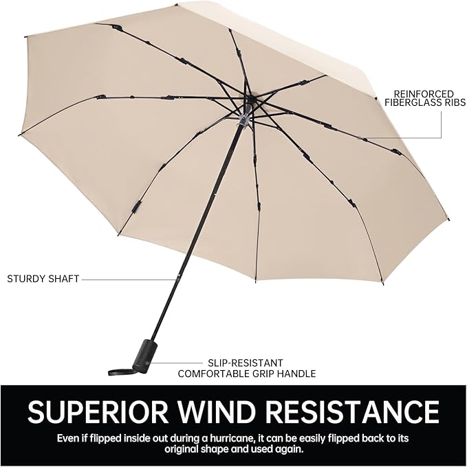 Compact Travel Umbrella, Small Pocket Mini Umbrella for Purse Wallet, UV Sun Rain Umbrellas for Backpack, Portable Folding Umbrellas for Women Kids