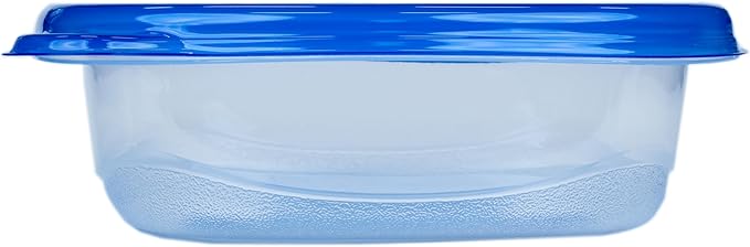Glad GladWare Entrée Food Storage Containers, Medium Square - Meal Container Holds up to 25 Ounces of Food - Lock Tight Seal, 5 Count