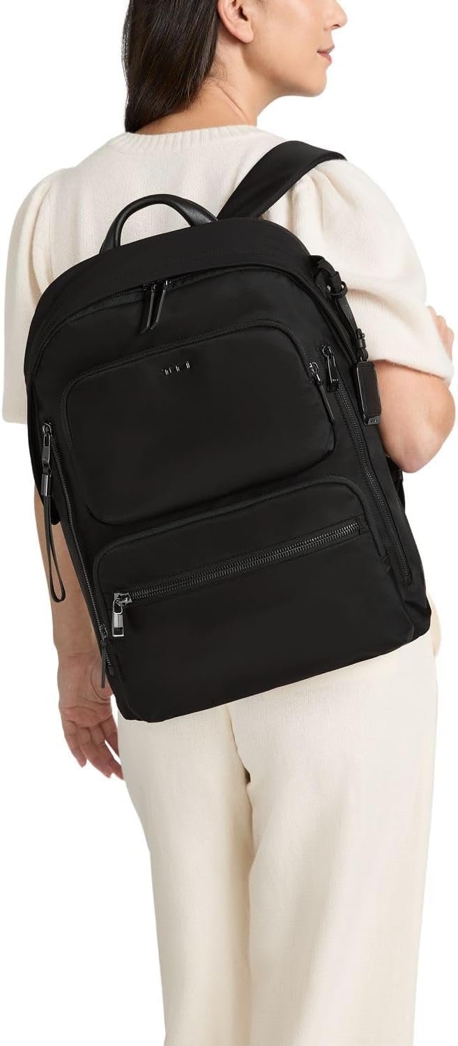 TUMI - Voyageur Montana Backpack - Stylish Travel Backpack for Women - For Business, Work - Fits up to 16" Laptops - Black/Gunmetal