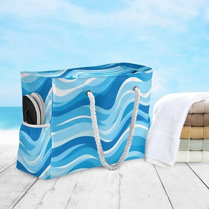 senya Large Beach Shoulder Bags Canvas Tote Water Resistant for Gym Travel Daily