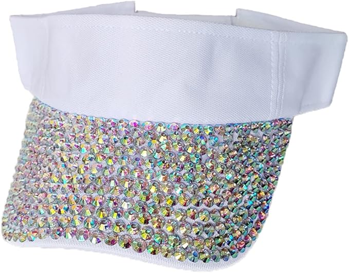 Sparkle Glitter Summer Rhinestone UPF 50+ Bling Ladies Sun Visor for Women Outdoor Sports Fashion Golf Hat