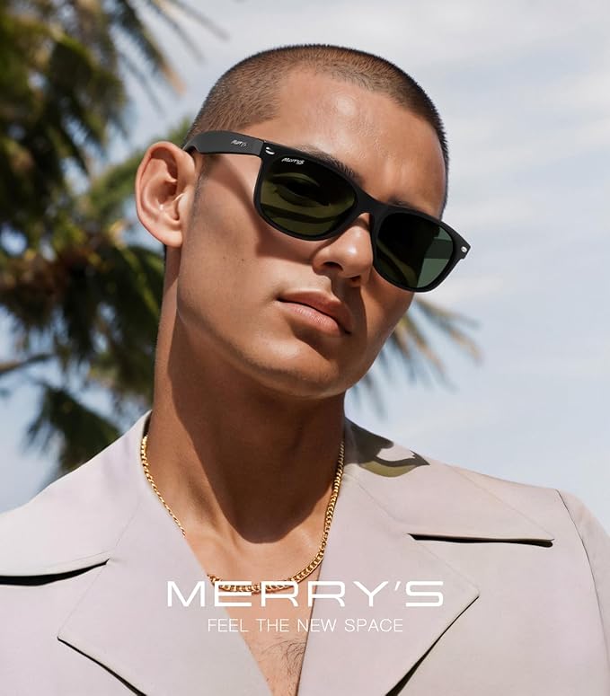 MERRY'S Polarized Unisex Shades Sunglasses for Men and Women Vintage Polarized Sun Glasses Mirror Lens