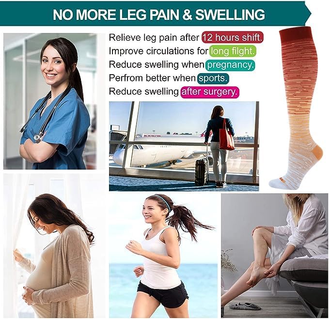 LEVSOX Compression Socks Women and Men, 20-30mmHg, Best for Nurses, Travel, Pregnancy