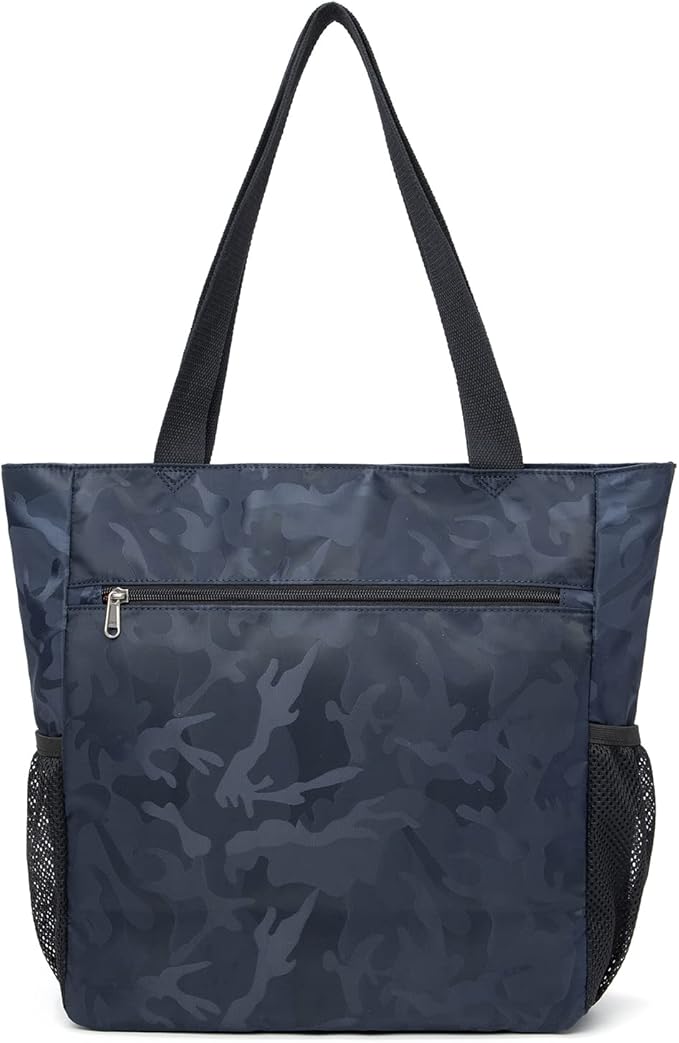 ETidy Large Capacity Foldable Tote Bag With Zipper Water-resistant SandproofWomen Beach Bag Handbag GymBag Travel ShoppingBag