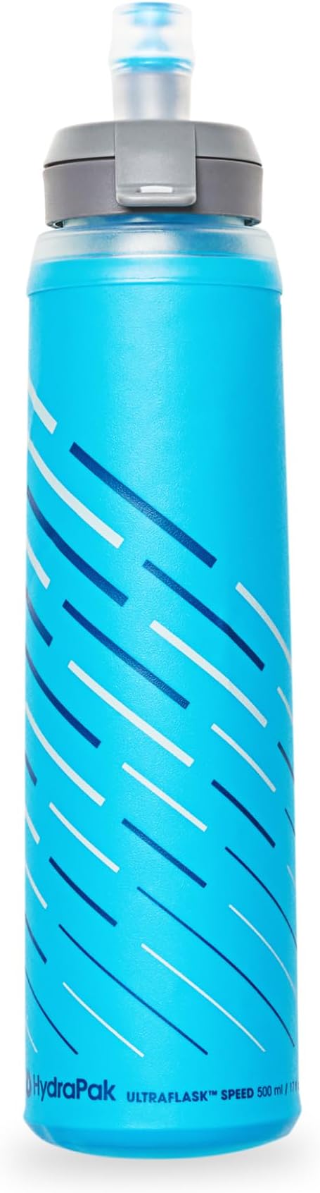 HydraPak UltraFlask Speed (500ml or 600ml) - Collapsible Soft Flask Water Bottle for Hydration Vests and Running Packs with Easy Open Cap