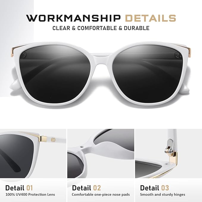 Trendy Cat Eye Sunglasses for Women Fashion Cateye UV400 Protection Glasses CL22017