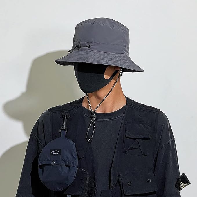 Waterproof Bucket Hat for Women and Men - UV Protection Beach Sun Hat Fishing Safari Boonie Hat Rain Hat Adjustable Packable