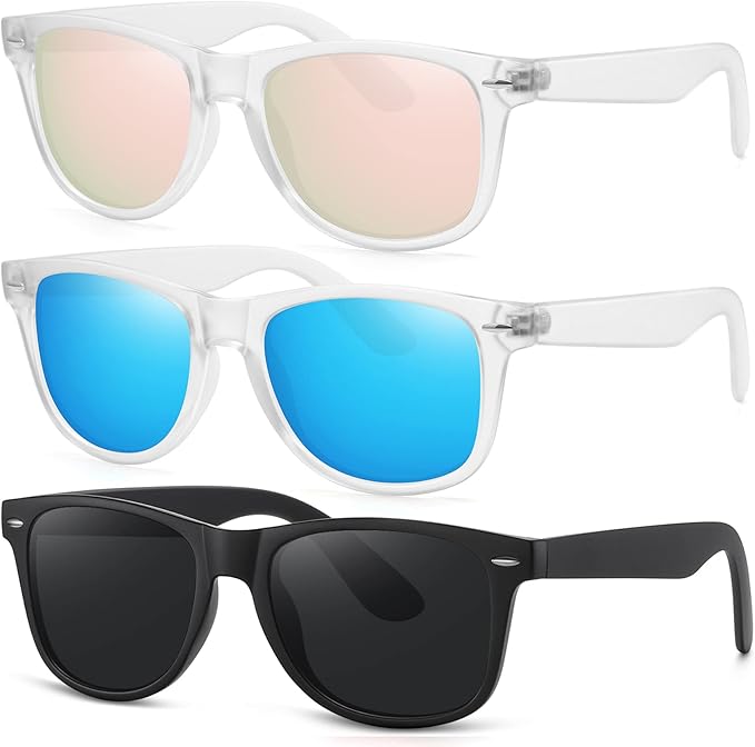 MEETSUN Polarized Sunglasses for Women Men Classic Retro Trendy Driving Sun Glasses UV400 Protection (3 Pack)