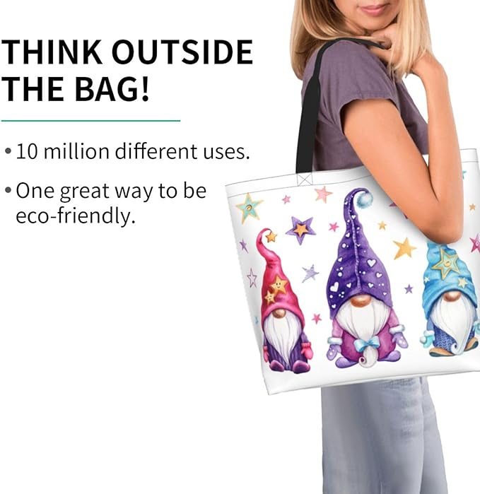 Large Tote Bag for Women Portable Beach Bag Reusable Grocery Bags Funny Gift Bag for Shopping Gym Travel