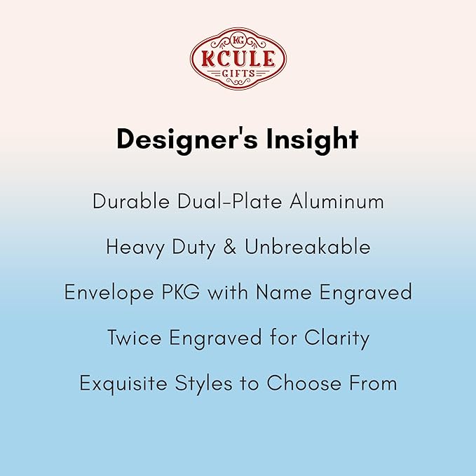 Personalized Luggage Tags: Custom Metal Luggage Tags for Suitcases, Backpacks and Bags with Your Personalized Text (Black)