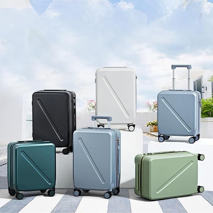 MILADA Hard Shell Luggage Sets With Spinner Wheels, 3 piece luggage set TSA Approved, 20 Inch Carry On Suitcase 24 Inch Luggage Suitcase 28 Inch, Smoke White