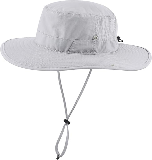 Connectyle Men's Sun Hat UPF 50+ Wide Brim Bucket Hats for Fishing Hiking Gardening Adjustable Boonie Hat Outdoor Safari Hats