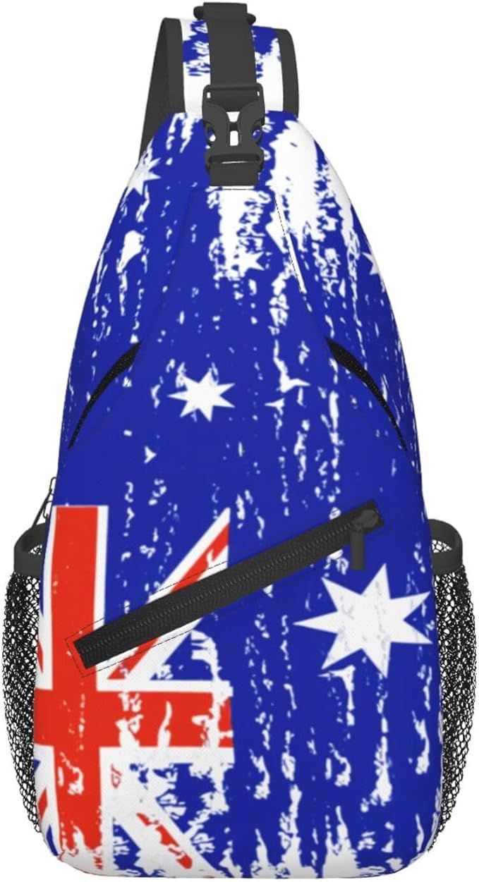 Australian Flag Sling Bag Multipurpose Crossbody Sling Backpack Travel Cycling Hiking Shoulder Bag For Women Men