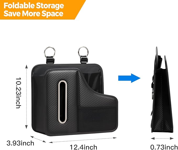 Car Tissue Holder,Back Seat Organizer with Cup Holder,Multifunctional Car Headrest Seat Back Storage,Snack Organizers for Kids,Large Tissue Box Cover Fit for 100-130 Regular Size Tissues