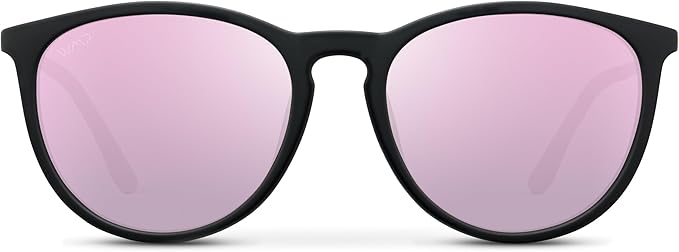 WearMe Pro Round Polarized Sunglasses for Women - UV400 Protection, Lightweight Frame, Vintage Retro Style