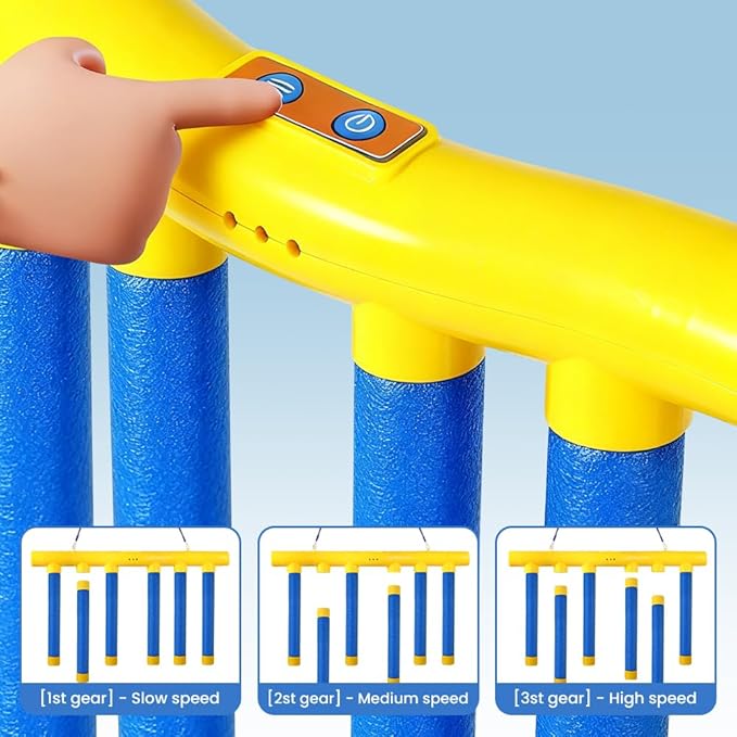 Reflective Drop Stick Challenge Game, Hand Eye Coordination Reflex Training Toy, 3 Adjustable Speed Modes, Catching Sticks Game for All Ages (Yellow)