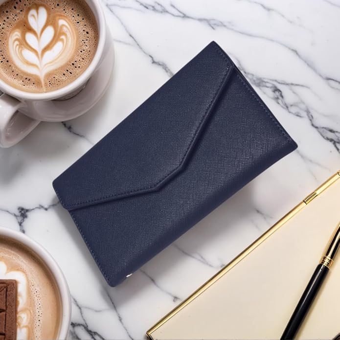 Vintage Style Genuine Leather Unisex RFID Blocking Passport Holder Travel Organizer