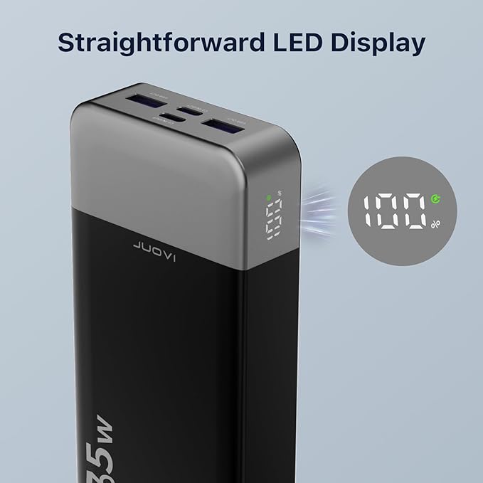 Portable Power Bank 20000mAh, 35W Portable Charger, Battery Pack Fast Charging, PD3.0 QC4.0 Phone Battery Pack with LED Display for iPhone 16 15 14, Galaxy, Tablet, Switch, etc