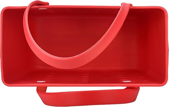 2-Piece Tote Bag Set, Waterproof Rubber Beach Bag with Summer Pattern, Medium & Large Handbag for Pool, Beach, Boat