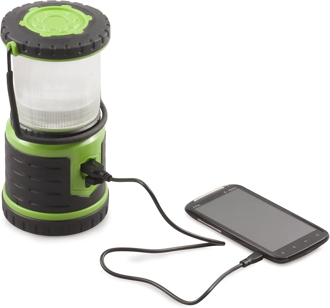 Blazin Bolt Rugged USB Rechargeable Lantern | 6000mAh Power Bank | 400 Lumen | 400 Hours of Light | 6 Modes | Camping, Emergency, Power Outage, Storm, Blizzard, Hurricane Survival